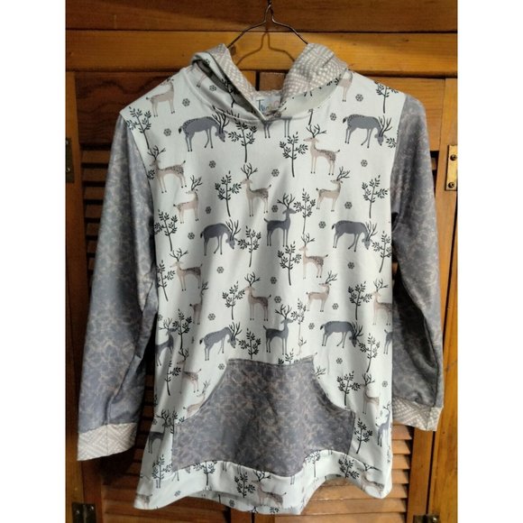 Two Can‎ Deer Hooded Long Sleeve With Pockets Girls Size 14/16 - Picture 1 of 7